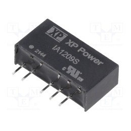 1 pcs x XP POWER - IA1209S - Converter: DC/DC, 1W, Uin: 12V, Uout: 9VDC, Uout2: -9VDC, Iout: 55mA