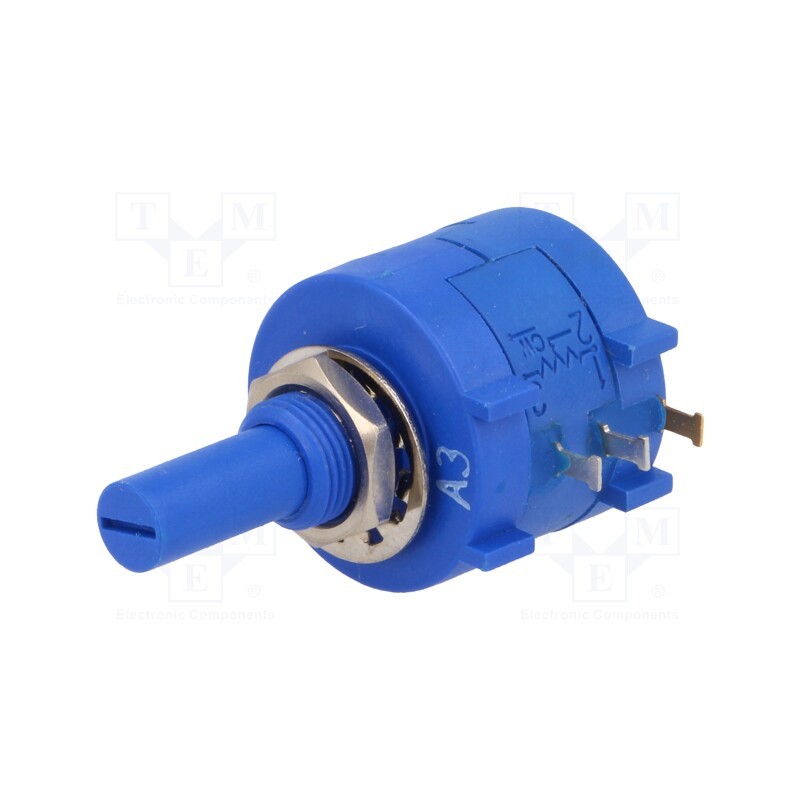 1 pcs x SR PASSIVES - POT2218P-2K - Potentiometer: shaft, multiturn, 2kΩ, 2W, ±5%, 6.35mm, linear