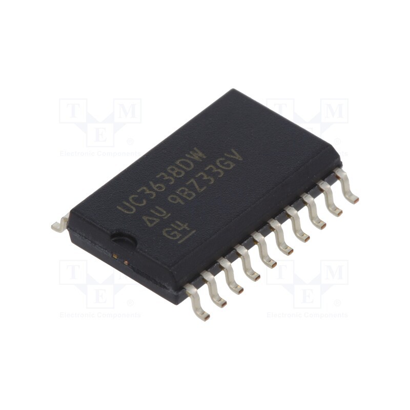 1 pcs x TEXAS INSTRUMENTS - UC3638DW - IC: PMIC, PWM controller, SO20, 0÷70°C, 40V, , SMPS