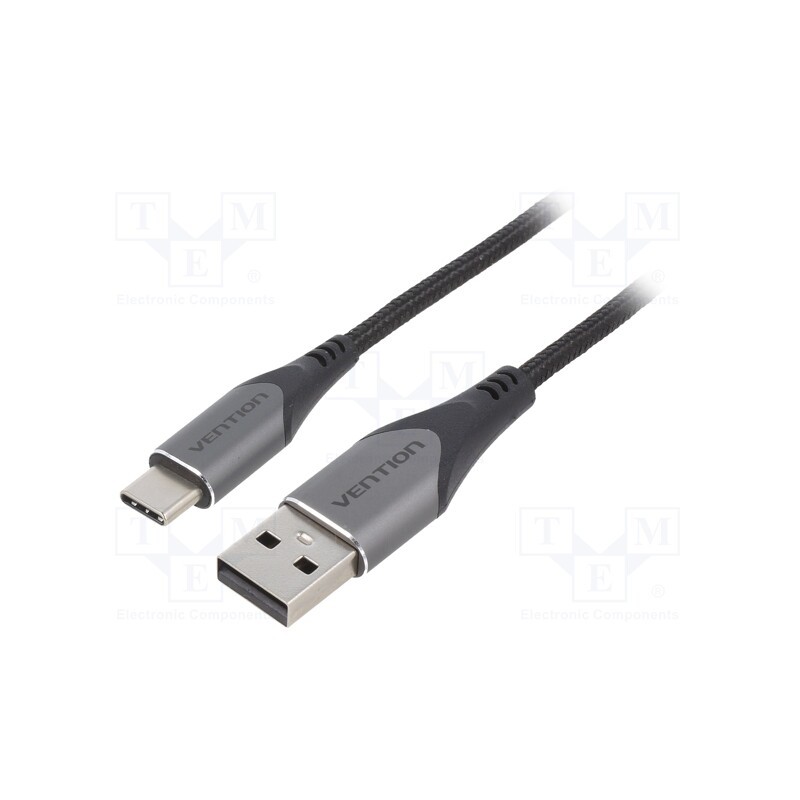 1 pcs x VENTION - CODHC - Cable, USB 2.0, USB A plug,USB C plug, nickel plated, 0.25m