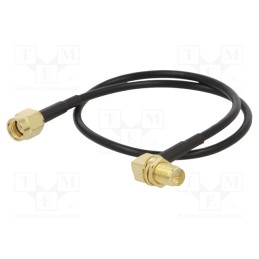1 pcs x ONTECK - SMA-17-0.3 - Cable, 50Ω, 0.3m, RP-SMA male,RP-SMA female, black