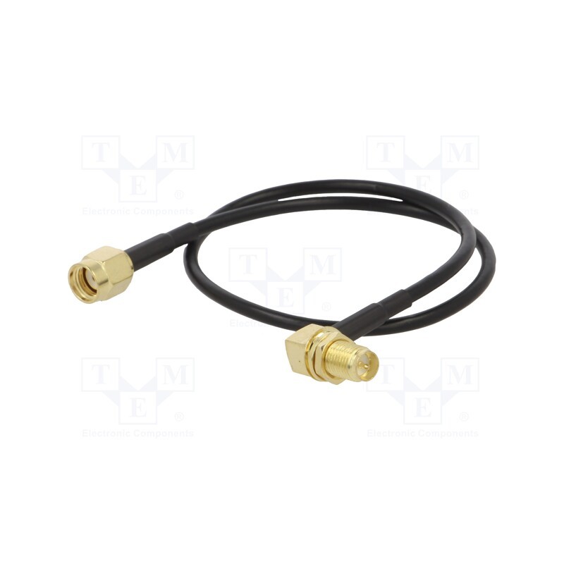 1 pcs x ONTECK - SMA-17-0.3 - Cable, 50Ω, 0.3m, RP-SMA male,RP-SMA female, black