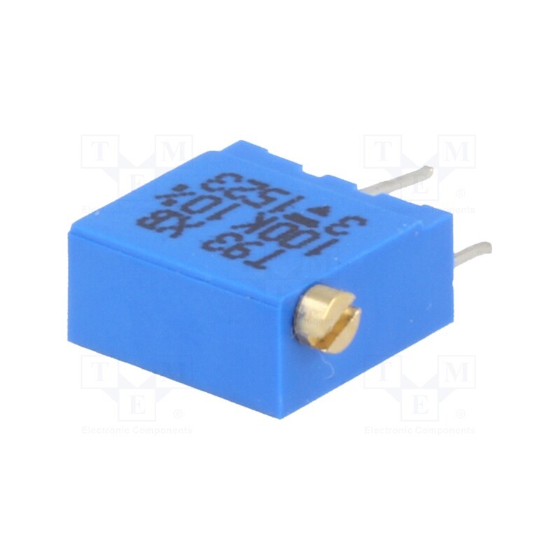 1 pcs x VISHAY - T93XB104KT20 - Potentiometer: mounting, multiturn, 100kΩ, 500mW, THT, ±10%, linear