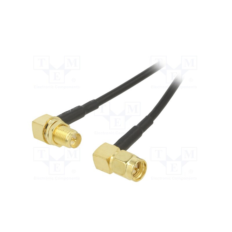 1 pcs x ONTECK - SMA-12-1.0 - Cable, 50Ω, 1m, RP-SMA female,SMA plug, black, angled