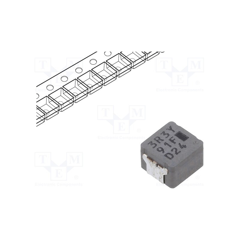 1 pcs x PANASONIC - ETQP4M3R3YFN - Inductor: wire, SMD, 3.3uH, 13.3A, 16.1mΩ, ±20%, 6.5x6x4.5mm, ETQP4M