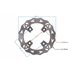 Brake disc for Cros CRF50