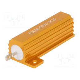 1 pcs x SR PASSIVES - AHP50W-2K2F - Resistor: wire-wound, with heatsink, 2.2kΩ, 50W, ±1%, 30ppm/°C