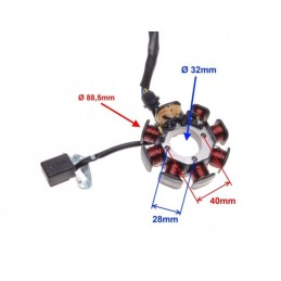 Ignition coil stator atv bashan shineray 200 250