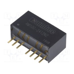 1 pcs x AIMTEC - AM10G-2412NZ - Converter: DC/DC, 10W, Uin: 18÷36V, Uout: 12VDC, Iout: 0.83A, SIP8