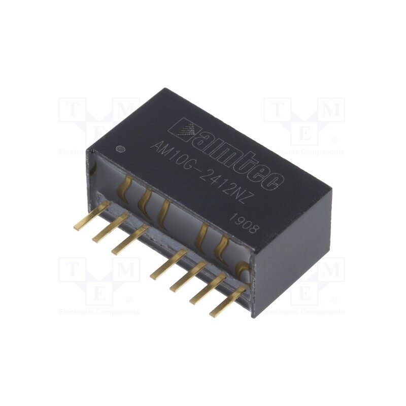1 pcs x AIMTEC - AM10G-2412NZ - Converter: DC/DC, 10W, Uin: 18÷36V, Uout: 12VDC, Iout: 0.83A, SIP8