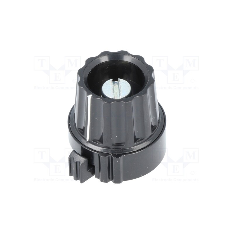 1 pcs x MENTOR - 4332.6031 - Precise knob, Shaft d: 6mm, Ø22.8x22.6mm, black, Shaft: smooth