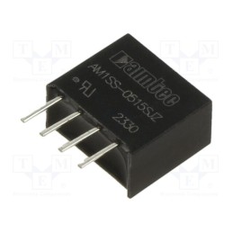 1 pcs x AIMTEC - AM1SS-0515SJZ - Converter: DC/DC, 1W, Uin: 4.5÷5.5V, Uout: 15VDC, Iout: 67mA, SIP4