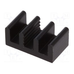 2 pcs x FISCHER ELEKTRONIK - ICKSMDM8SA - Heatsink: extruded, black, L: 8mm, W: 14mm, H: 6mm, 72K/W, aluminium