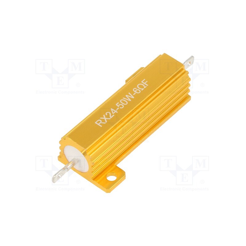 1 pcs x SR PASSIVES - AHP50W-6RF - Resistor: wire-wound, with heatsink, 6Ω, 50W, ±1%, 50ppm/°C, 38.5mm