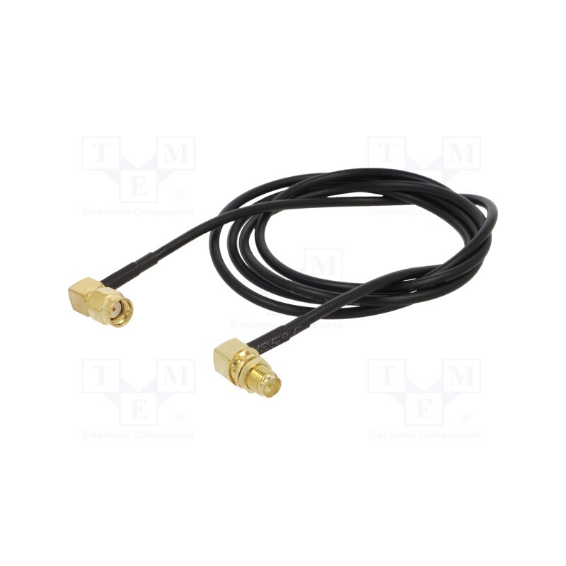 1 pcs x ONTECK - SMA-10-1.0 - Cable, 50Ω, 1m, RP-SMA male,RP-SMA female, black, angled