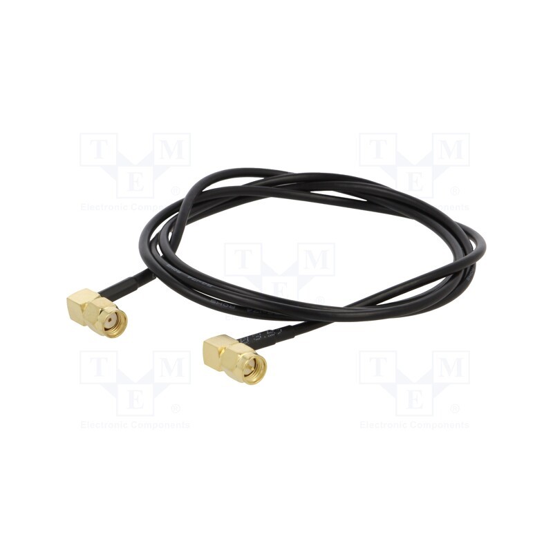 1 pcs x ONTECK - SMA-08-1.0 - Cable, 50Ω, 1m, RP-SMA male,SMA plug, black, angled