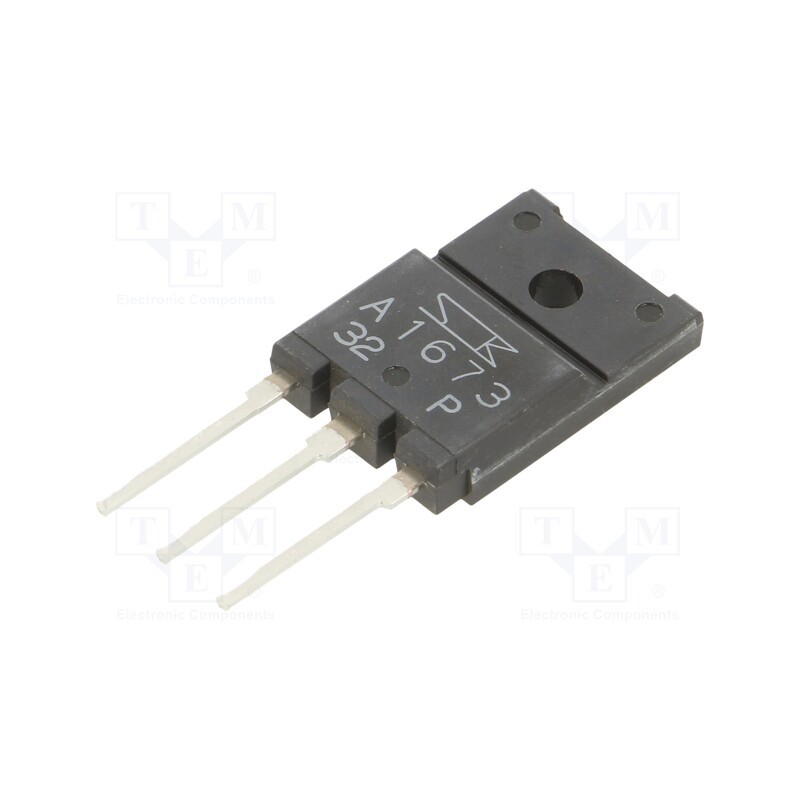 1 pcs x SANKEN - 2SA1673 - Transistor: PNP, bipolar, 180V, 15A, 85W, TO3PF