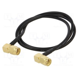 1 pcs x ONTECK - SMA-08-0.5 - Cable, 50Ω, 0.5m, RP-SMA male,SMA plug, black, angled