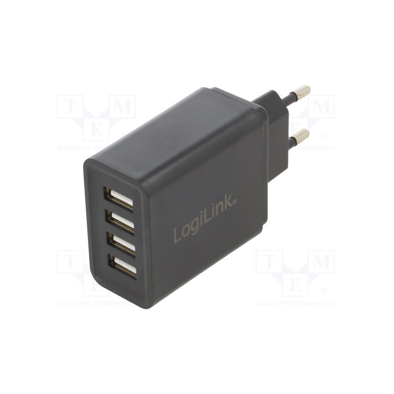 1 pcs x LOGILINK - PA0211 - Power supply: switched-mode, plug, 5VDC, 4.8A, 24W, Plug: EU, black