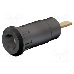 1 pcs x STu00c4UBLI - 65.9099-21 - Socket, 2mm banana, 10A, 28mm, black, soldered,on panel, insulated