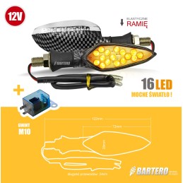 Direction indicators, 16 LEDs, 4 pcs. interrupter