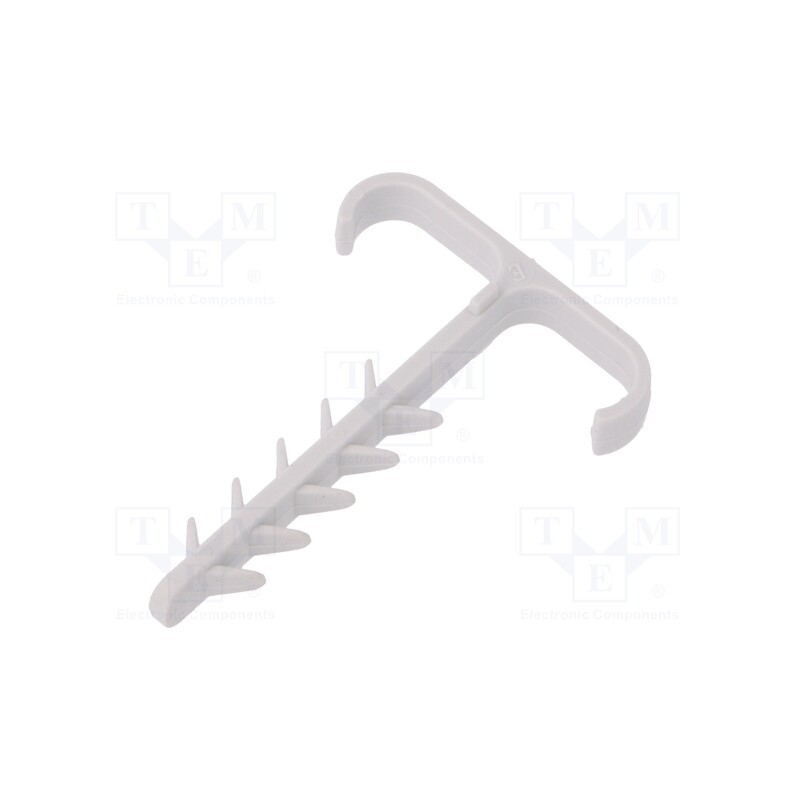 1 pcg x AKS ZIELONKA - 222934 -AS - Holder, grey, for flat cable,YDYp 3x2,5 x2, 100pcs, UWPP, 6mm