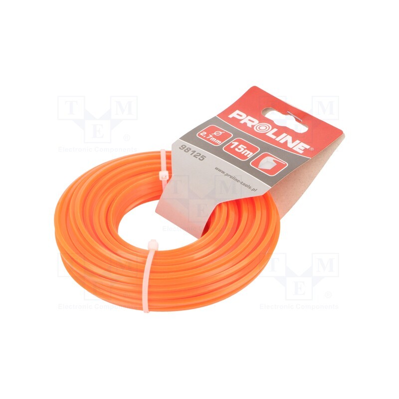 1 pcs x PROLINE - 98125 - Trimmer line, L: 15m, polyamide, square, Size: 2.7mm