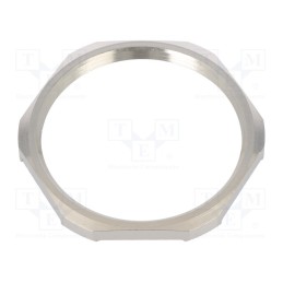 1 pcs x HUMMEL - 1.167.4200.01 - Nut, with earthing, PG42, brass, nickel, Thk: 5mm, Spanner: 6mm