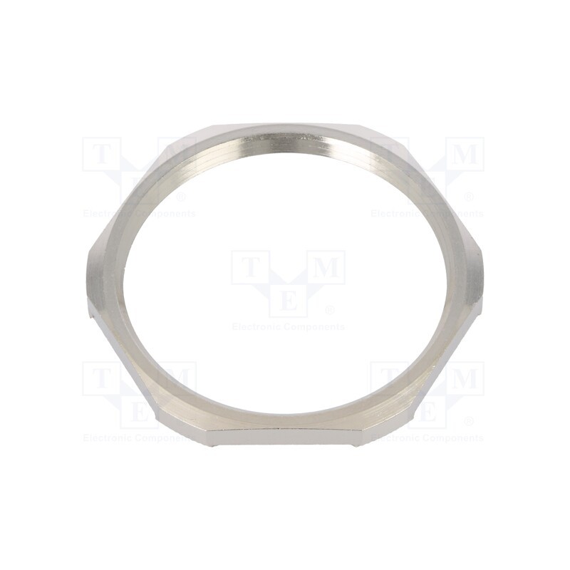 1 pcs x HUMMEL - 1.167.4200.01 - Nut, with earthing, PG42, brass, nickel, Thk: 5mm, Spanner: 6mm