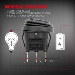 Switch universal switch 100 waterproof blue