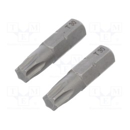 1 set x WIHA - 8425 - Screwdriver bit, Torx®, TX30, Overall len: 25mm, 2pcs, STANDARD