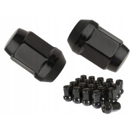 Black conical nut for alloy rims M10x1 25 K 14