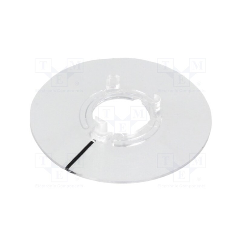 1 pcs x OKW - A4420010 - Collar with pointer, polycarbonate, transparent, push-in, 36mm