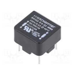 1 pcs x SCHAFFNER - RN102-0.6-02-4M4 - Inductor: wire with current compensation, THT, 4.4mH, 600mA