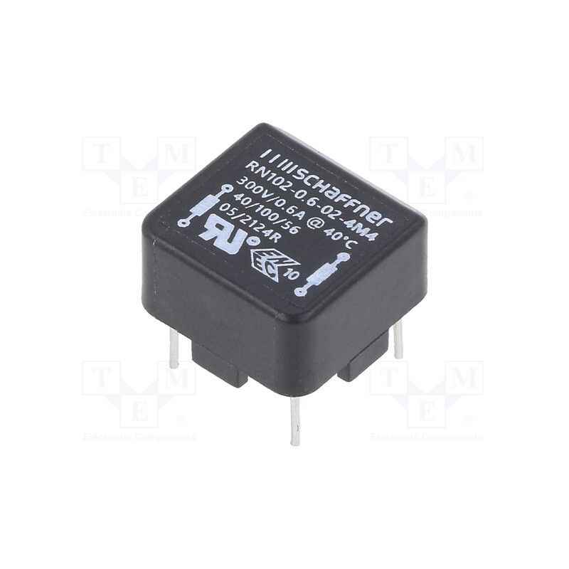 1 pcs x SCHAFFNER - RN102-0.6-02-4M4 - Inductor: wire with current compensation, THT, 4.4mH, 600mA
