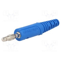 1 pcs x SCHu00dcTZINGER - FK 82 S NI / BL - Plug, 4mm banana, 10A, 33VAC, 70VDC, blue, Max.wire diam: 2mm