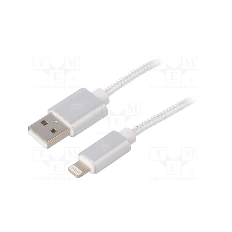 1 pcs x GEMBIRD - CCB-MUSB2B-AMLM-6-S - Cable, USB 2.0, Apple Lightning plug,USB A plug, gold-plated