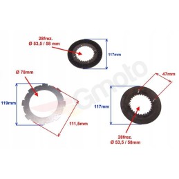 Clutch disc lifan go kart honda gx 160 200