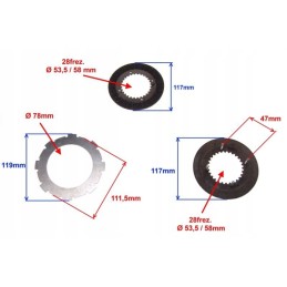 Clutch disc lifan go kart honda gx 160 200