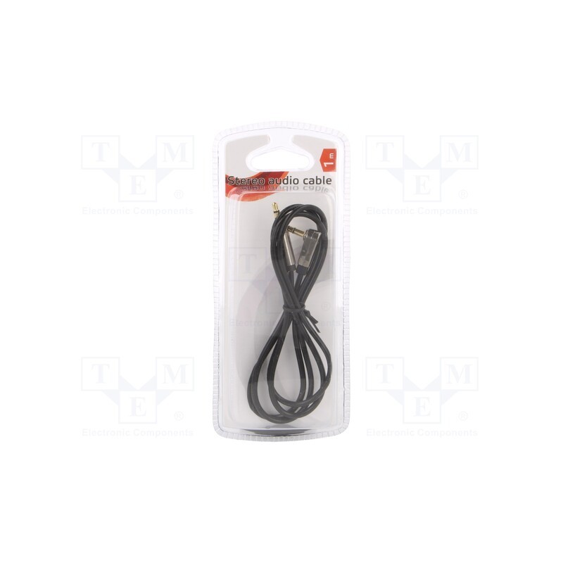 1 pcs x GEMBIRD - CCAPB-444L-1M - Cable, Jack 3.5mm 3pin plug,Jack 3.5mm 3pin angled plug, 1.8m