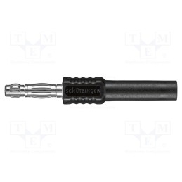 1 pcs x SCHu00dcTZINGER - BRST 7922 NI / SW - Plug, 4mm banana, 16A, 30VAC, 60VDC, black, non-insulated, 66.9mm
