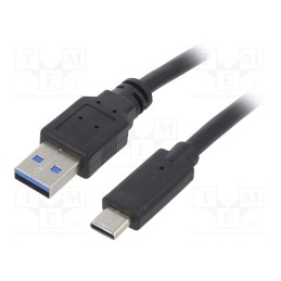 1 pcs x GEMBIRD - CCP-USB3-AMCM-10 - Cable, USB 3.0, USB A plug,USB C plug, gold-plated, 3m, black, PVC