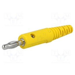1 pcs x SCHu00dcTZINGER - FK 8 S NI / GE - Plug, 4mm banana, 32A, 33VAC, 70VDC, yellow, Max.wire diam: 4mm
