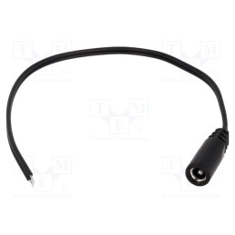 1 pcs x BQ CABLE - DC.CAB.2400.0020 - Cable, 2x0.5mm2, wires,DC 5,5/2,5 socket, straight, black, 0.2m