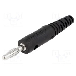 1 pcs x SCHu00dcTZINGER - FK 82 S NI / SW - Plug, 4mm banana, 10A, 33VAC, 70VDC, black, Max.wire diam: 2mm