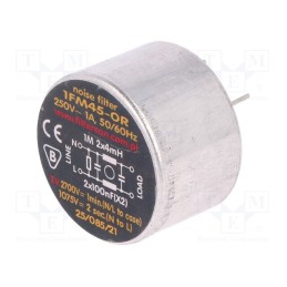 1 pcs x FILTERCON - 1FM45-0R - Filter: anti-interference, 250VAC, 100nF, 4mH, THT