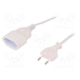 1 pcs x LOGILINK - CP126 - Extension lead, Sockets: 1, white, 2m
