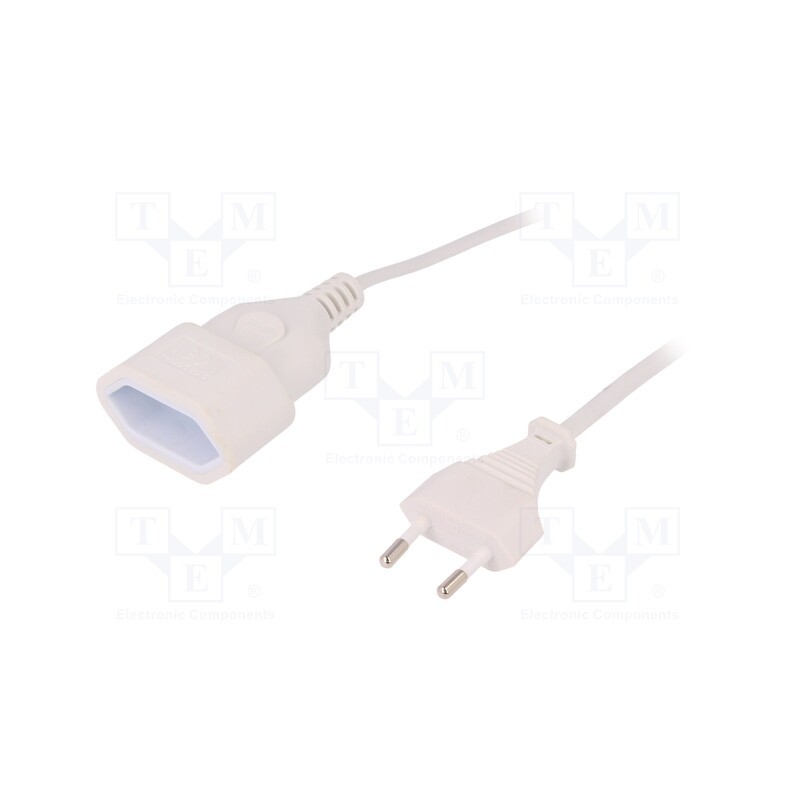 1 pcs x LOGILINK - CP126 - Extension lead, Sockets: 1, white, 2m