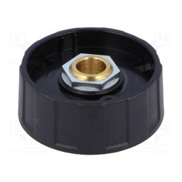 1 pcs x OKW - A2540080 - Knob, without pointer, ABS, Øshaft: 8mm, Ø40x15.5mm, black, A2540
