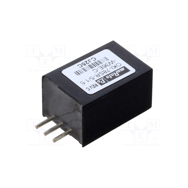 1 pcs x Murata Power Solutions - OKI-78SR-5/1.5-W36E-C - Converter: DC/DC, 7.5W, Uin: 7÷36V, Uout: 5VDC, Iout: 1.5A, SIP, THT